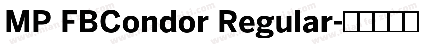 MP FBCondor Regular字体转换